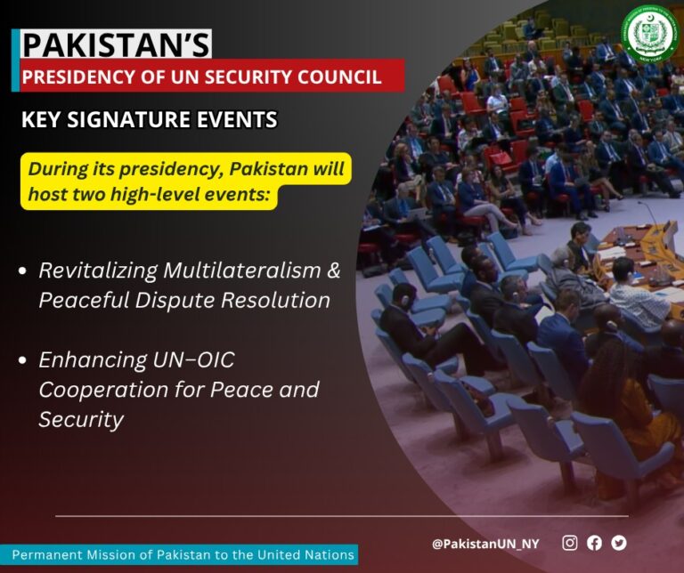 Pakistan’s Key Signature Events during its Presidency of the UN Security Council