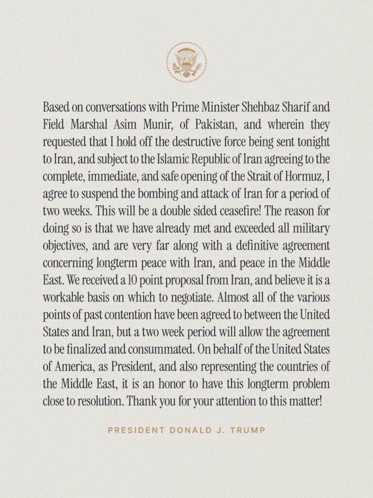 President Donald J. Trump makes a statement on Iran: