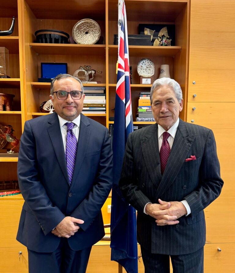 Greatly honoured to call on Foreign Minister Winston Peters